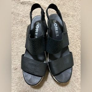 Sorel black wedges
